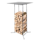 Schaffner Stockage de bois/table haute 70x70cm H: 110cm Gris Argent 78 