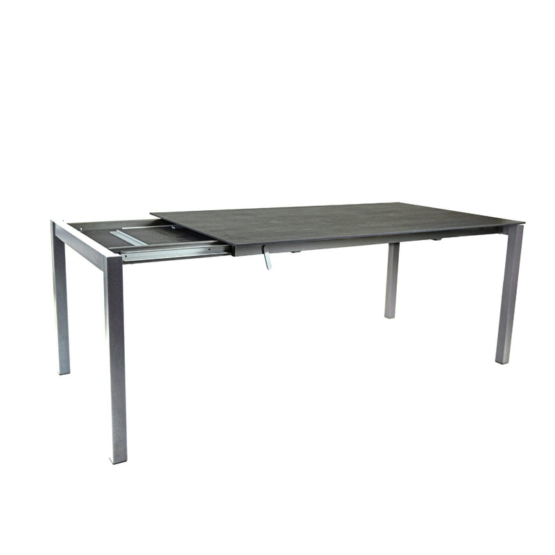 SIT Mobilia Etna Alpha Plus Table à rallonge 210-270x95cm en inox brossé avec Plateau céramique 