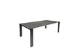 SIT Mobilia Olympia Oslo Preto Table à rallonge pivotante 160-220x95cm en inox chromé noir avec Plateau céramique 