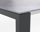SIT Mobilia Olympia Oslo Preto Table à rallonge pivotante 160-220x95cm en inox chromé noir avec Plateau céramique 