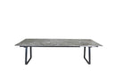 SIT Mobilia Vesuv Gamma Table à rallonge 210-270x95cm en inox chromé noir avec Plateau céramique 