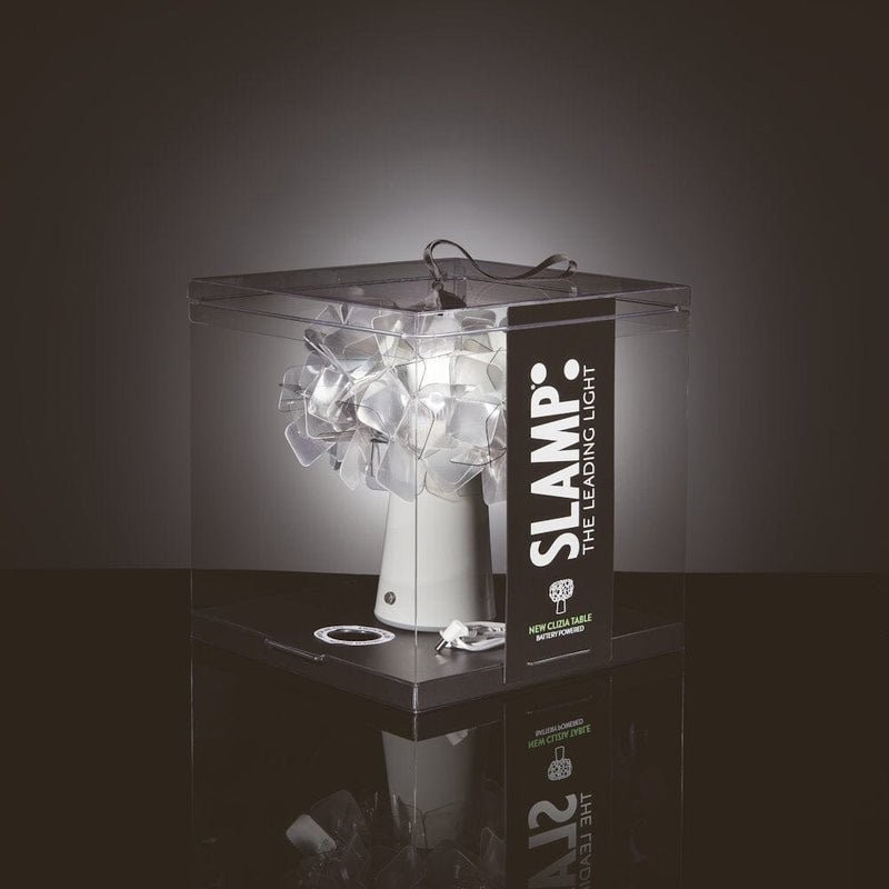 Slamp Clizia Table Fumé Battery Powered, Lampe sans fil indoor 
