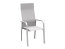 Solpuri Breeze Fauteuil empilable Haut dossier Alu White / Toile Softex Shell 