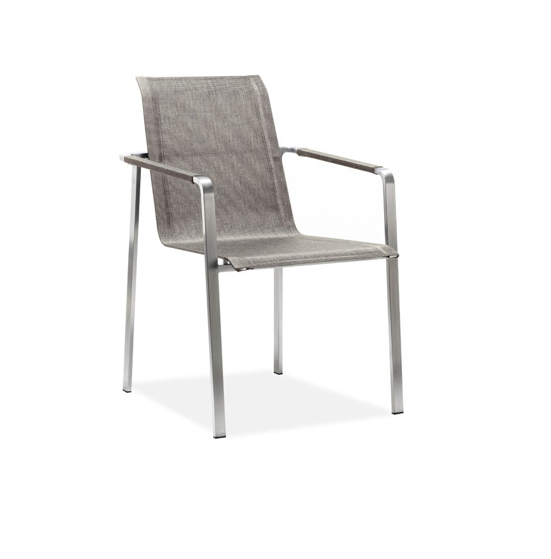 Solpuri Jazz Fauteuil empilable - Acier inoxydable Toile Softex Sand 