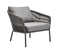 Solpuri Loop Fauteuil club Lounge - Alu String-Flex Anthracite avec Coussins Bombay Anthracite laminé 626.WE / Bombay anthracite 626 