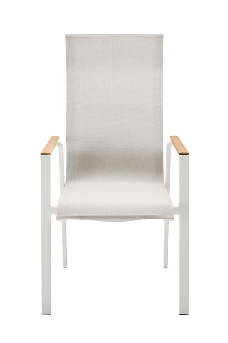 Solpuri Soul Fauteuil empilable Haut dossier - Accoudoirs teck 