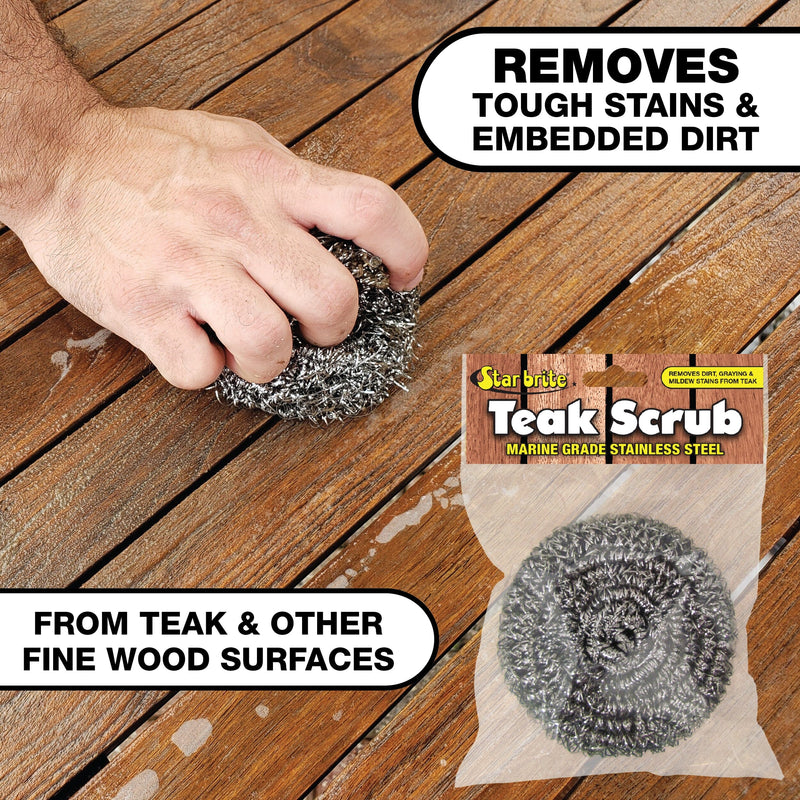 Starbrite Teak Scrub, stainless steel steel wool for teak cleaning –  Jardin-Confort SA