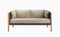 Vincent Sheppard Lento lounge Sofa 2.5S canapé avec coussins Assise: couleur Stone - Dossier: 1 coussin Wing couleur Stone 