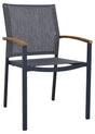 Zebra Alex Fauteuil avec accoudoirs teck Graphite / Midnight Grey 