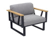 Zebra Belvedere Fauteuil club Graphite / Grey 