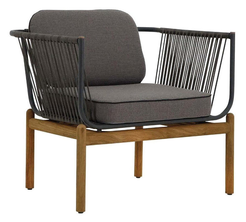 Zebra Pollux Fauteuil club Graphite / Teck / Brown Brushed /Milan Dove 